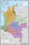 rea de estudio distribuida por regiones y cultivos de coca en Colombia, 2016